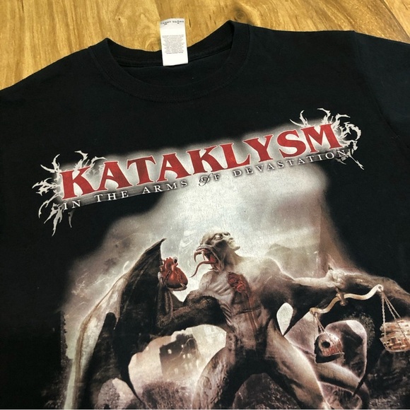 KATAKLYSM In The Arms Of Devastation Band Tee Mens Tshirt Size Small Black HOLE - Picture 3 of 9